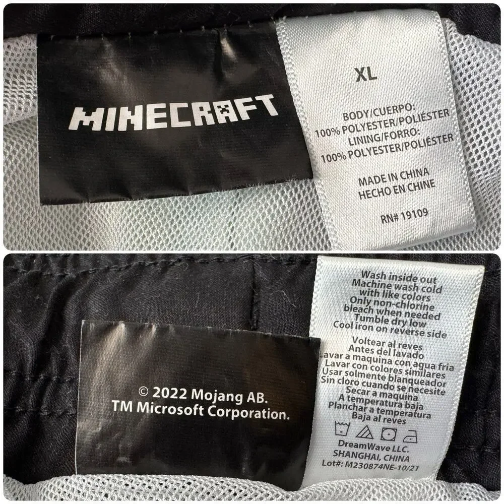 MINECRAFT Green Bikini Skirt Set With Visor Matching Men’s Swim Trunks S/L/XL